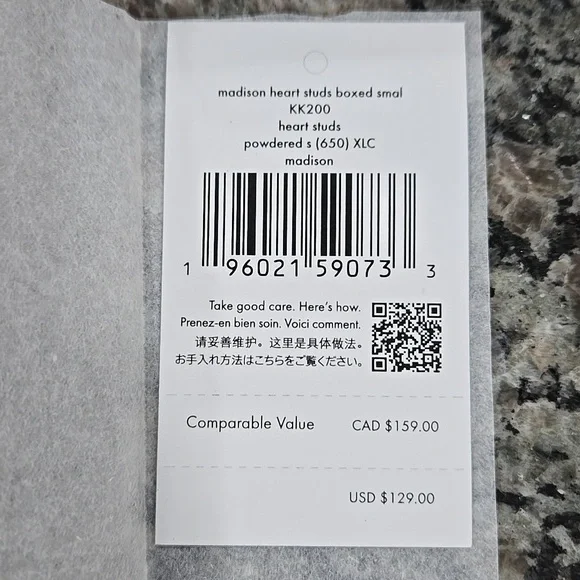 Kate Spade Madison Heart Studs Small Slim Card Case Powdered Sugar NIB - Picture 5 of 10